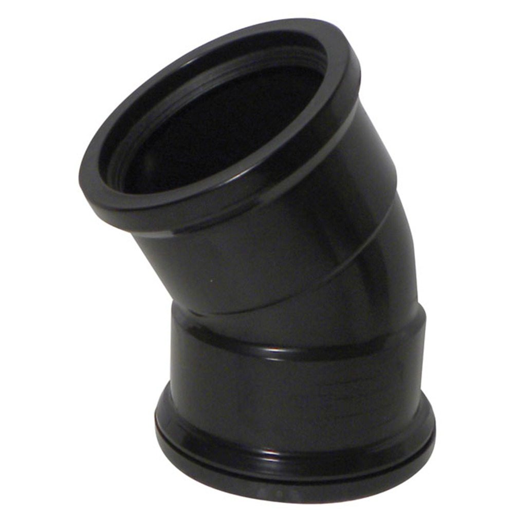 30 Degree Double Socket Soil Bend (Black)