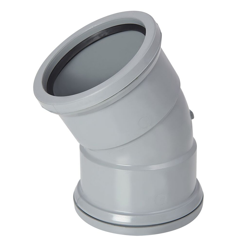 30 Degree Double Socket Soil Bend (Grey)
