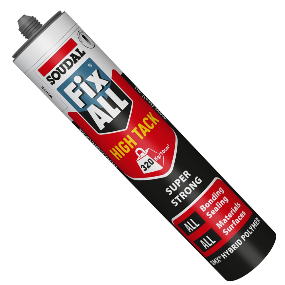 White Fix All High Tack Adhesive (290ml | 1 Per Pack | Soudal Fix All)