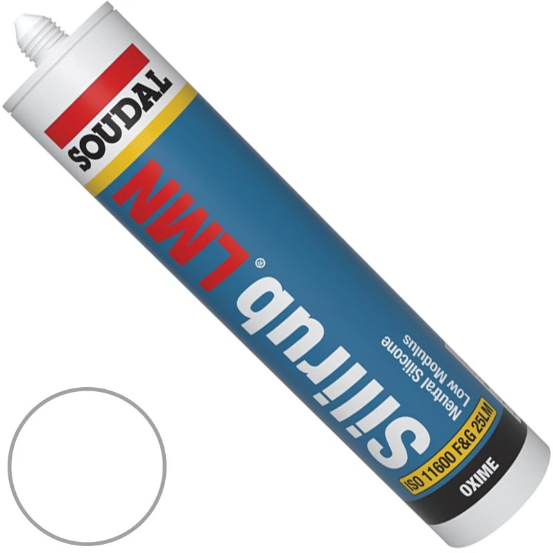 Brilliant White Silirub LMN Low Modulus Neutral Cure Silicone Sealant (300ml | Soudal Silirub)