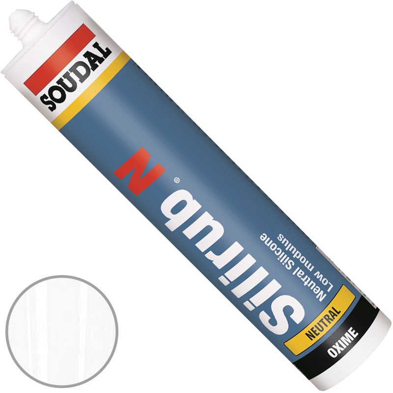 Clear Silirub N Low Modulus Neutral Cure Silicone Sealant (300ml | Soudal Silirub)