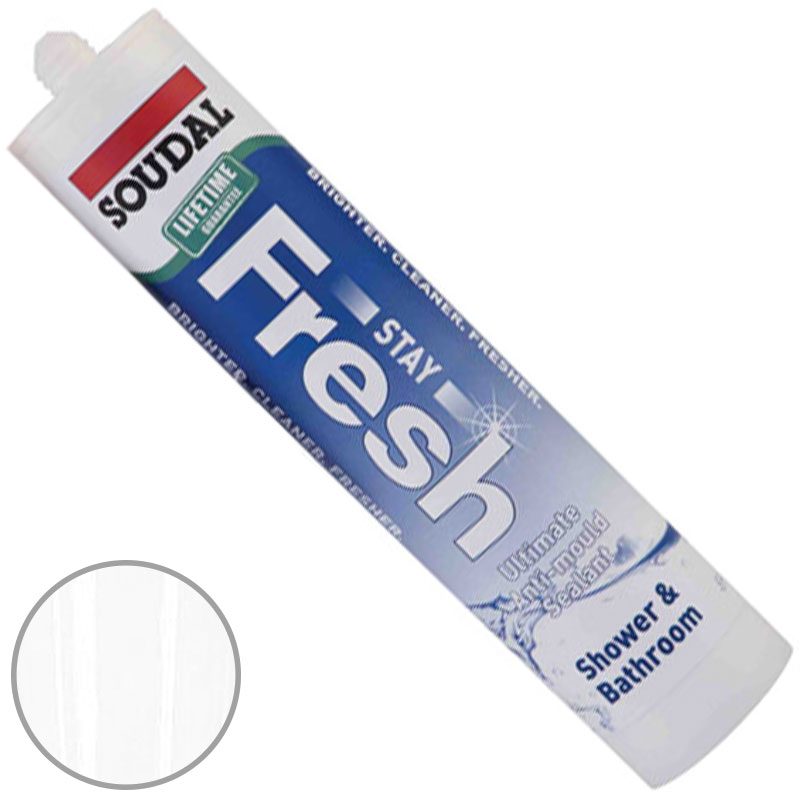 Clear Stay Fresh Silicone Sealant (300ml | 1 per pack | Soudal Stay Fresh)