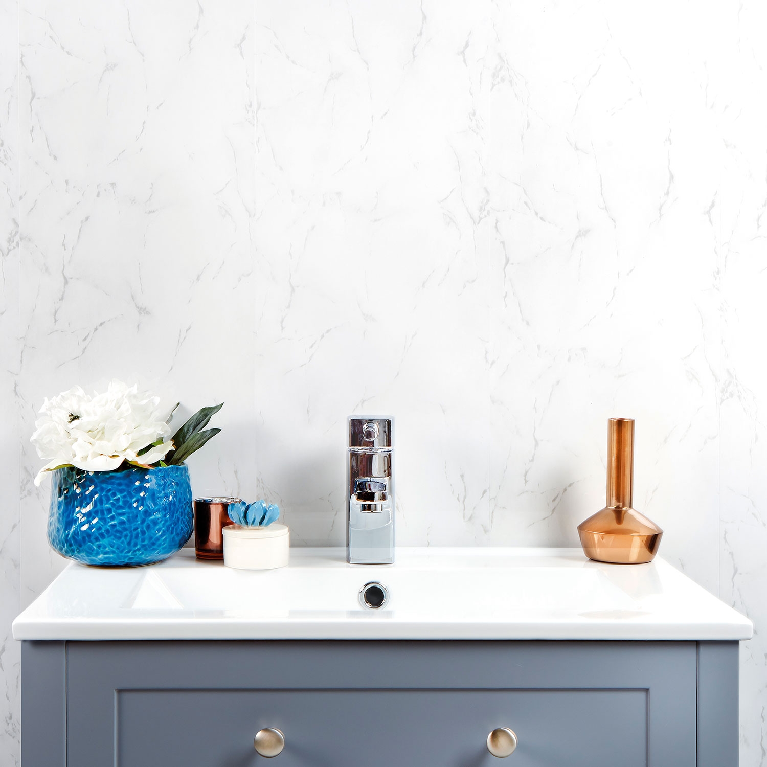 Lightning Marble 10mm Shower Panel Sample (Pack of: 1 | Zest Wall Panels)