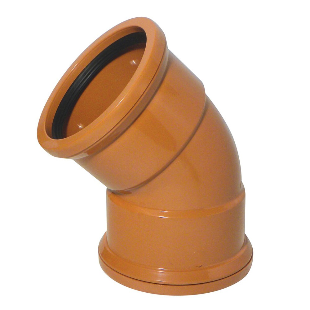 Terracotta 110mm Underground 45 Degree Double Socket Bend