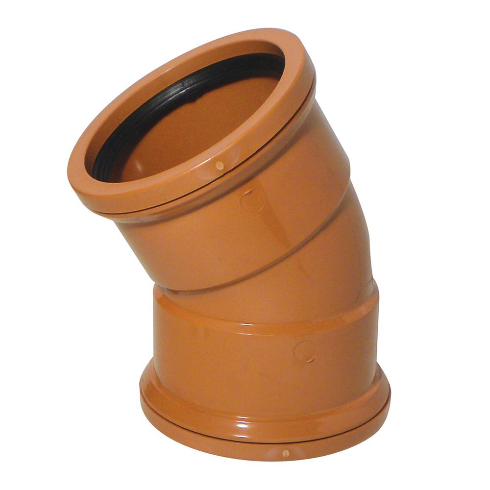 Terracotta 110mm Underground 30 Degree Double Socket Bend